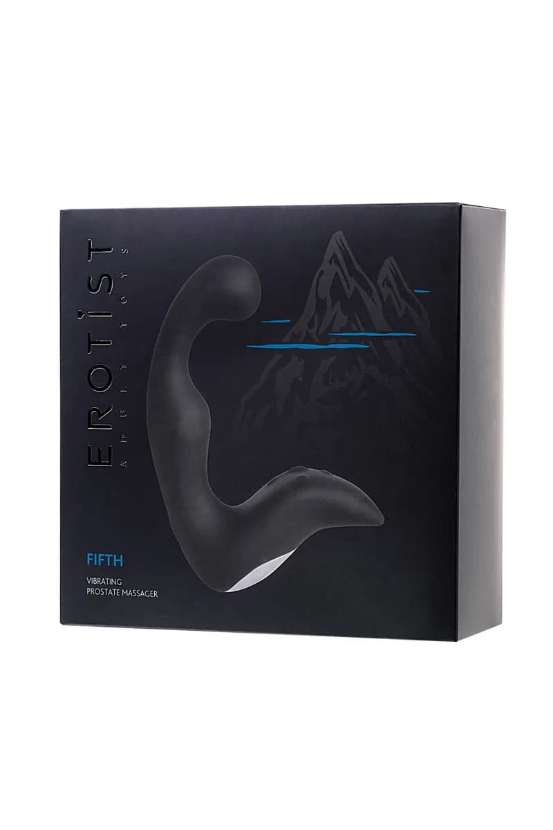 СТИМУЛЯТОР ПРОСТАТЫ EROTIST FIFTH, CИЛИКОН, ЧЕРНЫЙ, 14,1 СМ