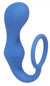 ЭРЕКЦИОННОЕ КОЛЬЦО С АНАЛЬНОЙ ПРОБКОЙ DOUBLE PLEASURE ANAL PLUG BLUE