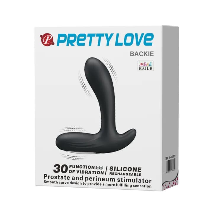 BACKIE Вибростимулятор простаты 30 ф-ций Baile Pretty Love, c вибрацией, длина 13.00 см, диаметр 3.50 см