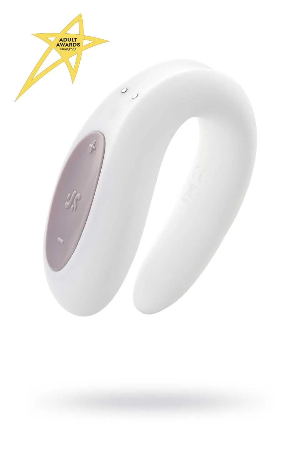 Многофункциональный стимулятор для пар Satisfyer Partner Double Joy, Силикон, Белый, 18 см