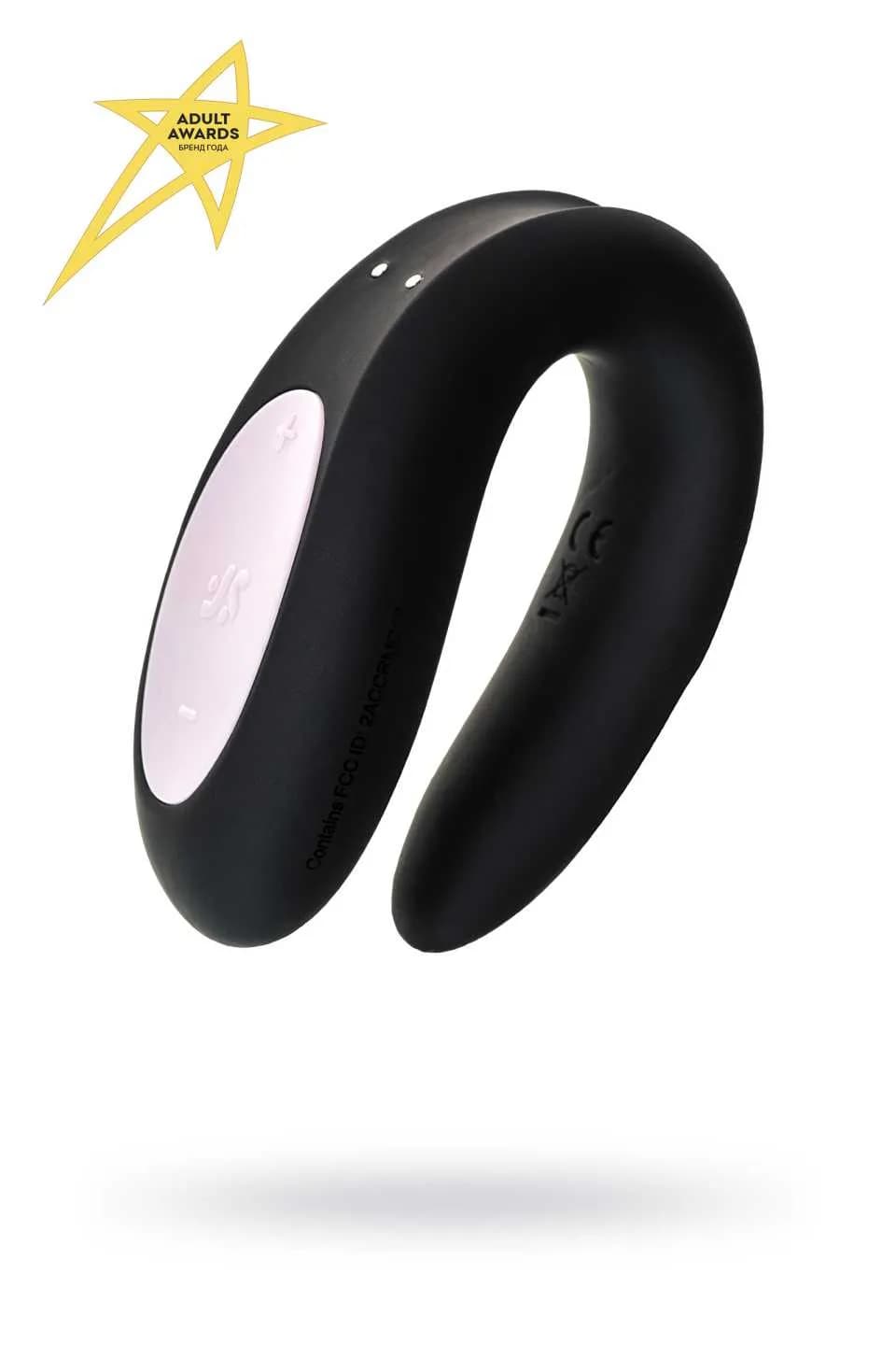 Многофункциональный стимулятор для пар Satisfyer Partner Double Joy, Силикон, Черный, 18 см