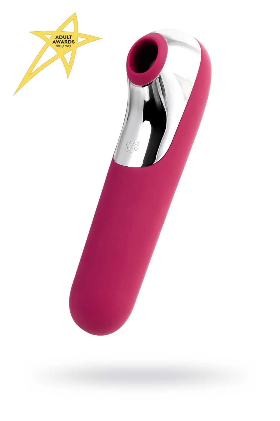 Вакуум-волновой бесконтактный стимулятор клитора Satisfyer Dual Love, Силикон, Красный, 16 см
