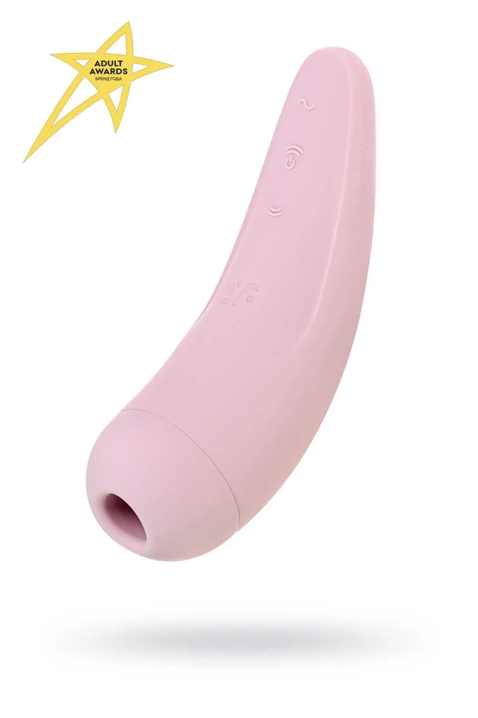 Вакуум-волновой бесконтактный стимулятор клитора Satisfyer Curvy 2+, Силикон, Розовый, 14,3 см