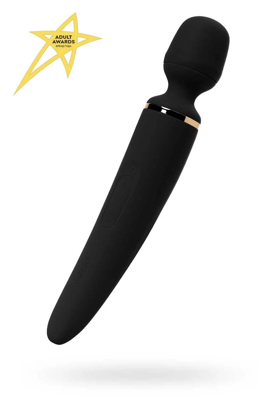Нереалистичный вибратор Satisfyer Woman Wand , Чёрный,  50 комбинаций вибраций