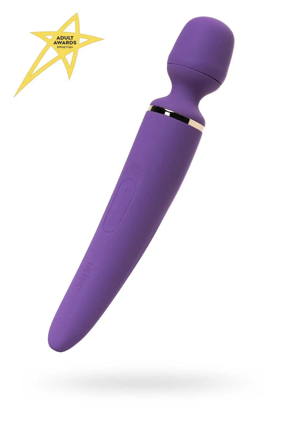 Нереалистичный вибратор Satisfyer Woman Wand, 10 режимов вибрации, ABS пластик, Фиолетовый, 