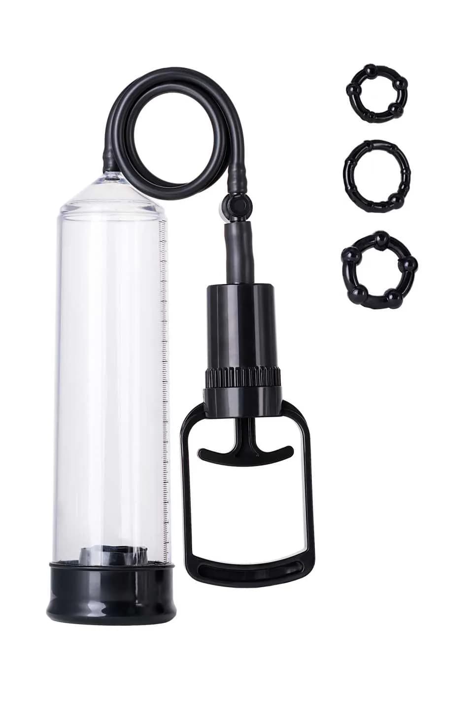 Помпа для пениса TOYFA A-Toys, PVC, Чёрный, 23,5 см