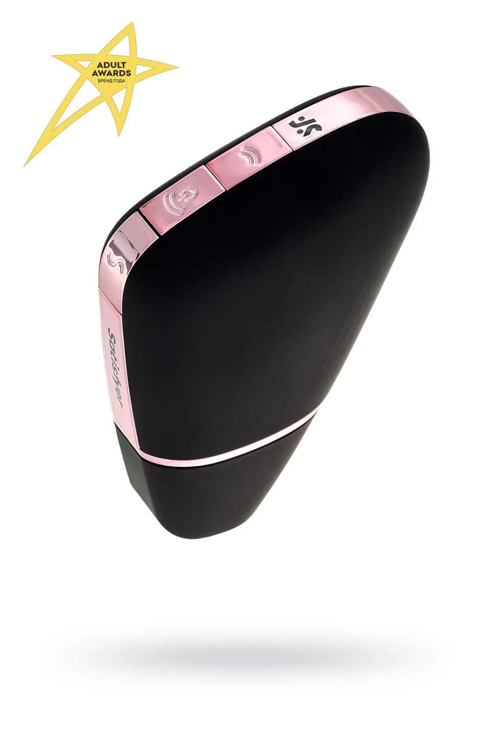 Вакуум-волновой бесконтактный стимулятор клитора Satisfyer Love Triangle,ABS пластик+силикон, Черный