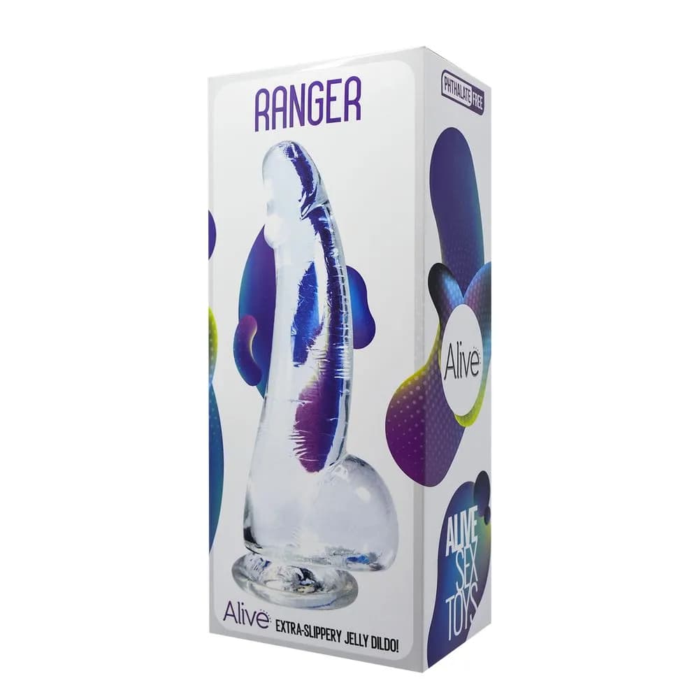Фаллоимитатор на присоске Ranger Jelly Dildo прозрачный Adrien Lastic , длина 21.00 см, диаметр 4.00 см