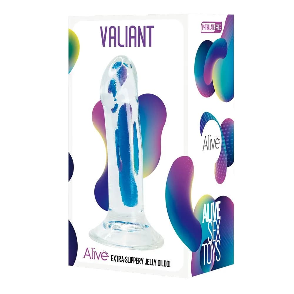 Фаллоимитатор на присоске Valiant Jelly Dildo прозрачный Adrien Lastic , длина 18.00 см, диаметр 4.50 см