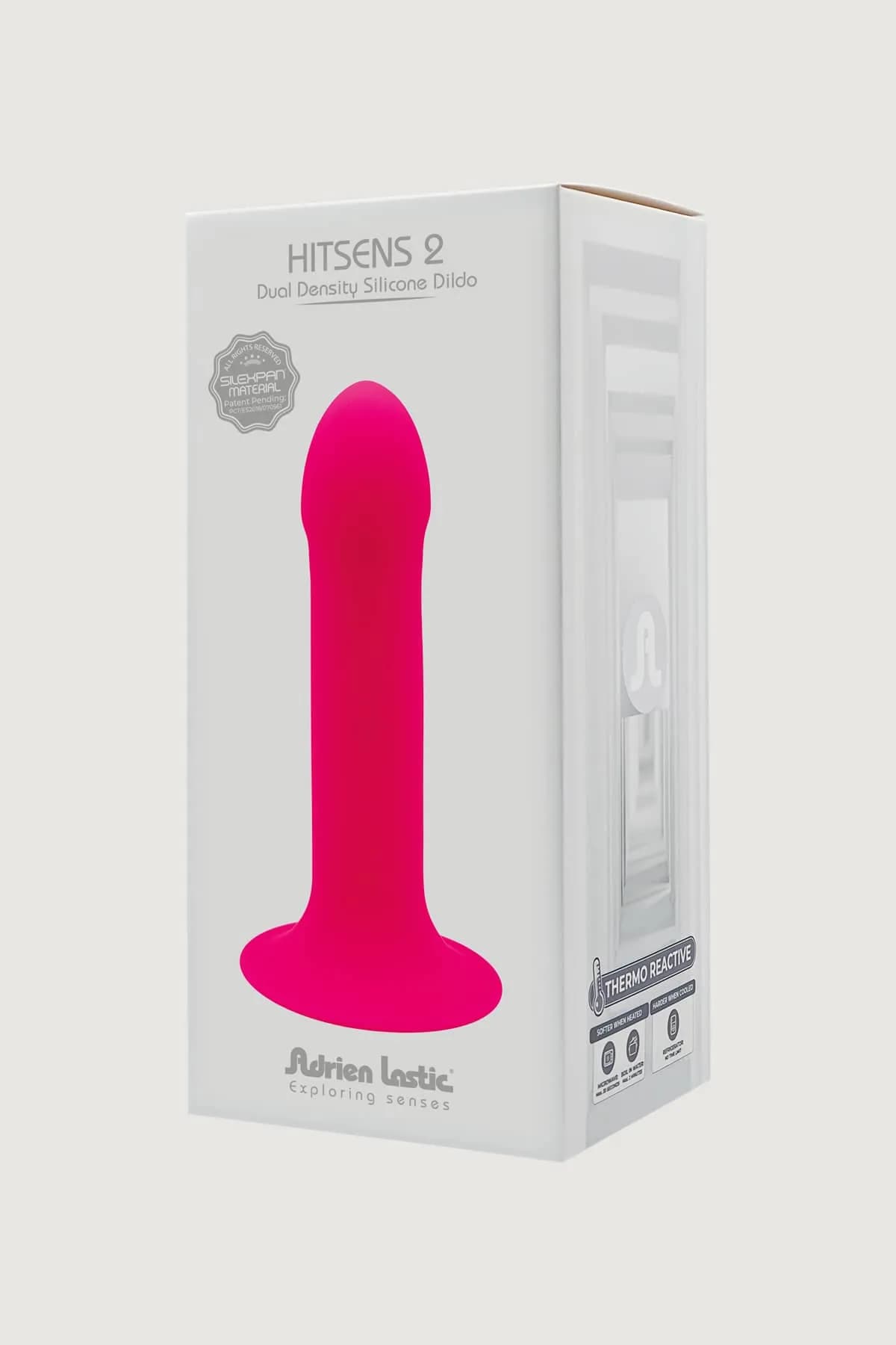 Дилдо на присоске с двойной плотностью ADRIEN LASTIC DILDO HITSENS DUAL DENSITY S02 PINK Adrien Lastic , длина 16.70 см, диаметр 4.00 см 