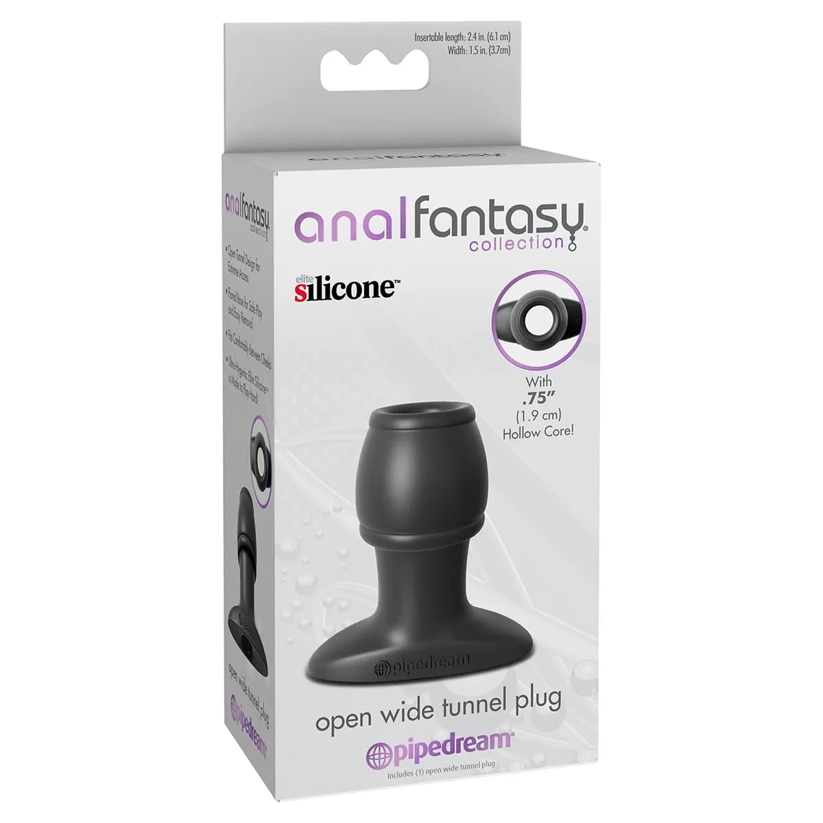 Анальная пробка с тоннелем Anal Fantasy Collection Open Wide Tunnel Plug Pipedream, длина 7.20см, диаметр 3.80см