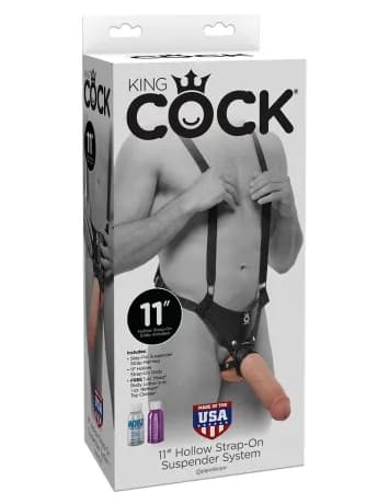 Страпон система с насадкой фаллосом 11 Hollow Strap-On Suspender System Pipedream, длина 27.94 см, диаметр 5.60 см 