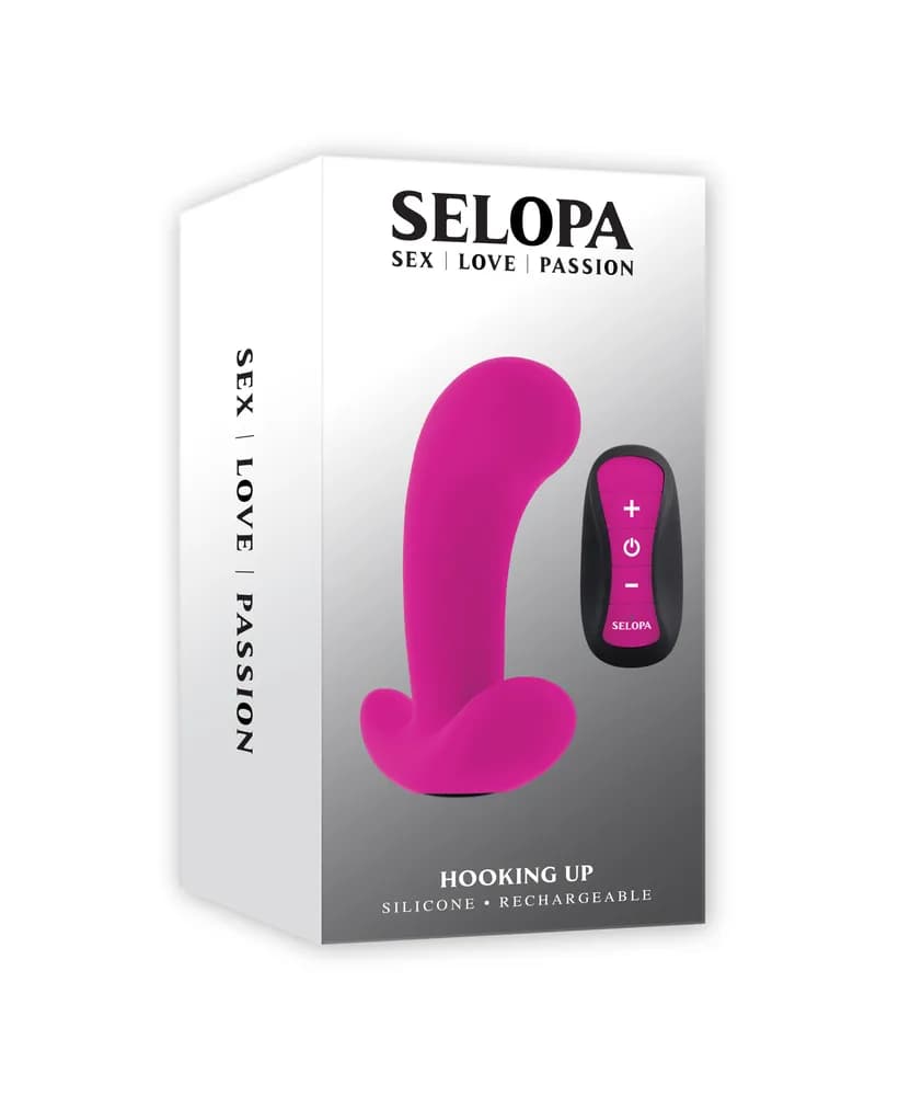Вибромассажёр простаты с пультом ДУ Hooking Up Evolved, c вибрацией, длина 9.53 см, диаметр 2.62 см 