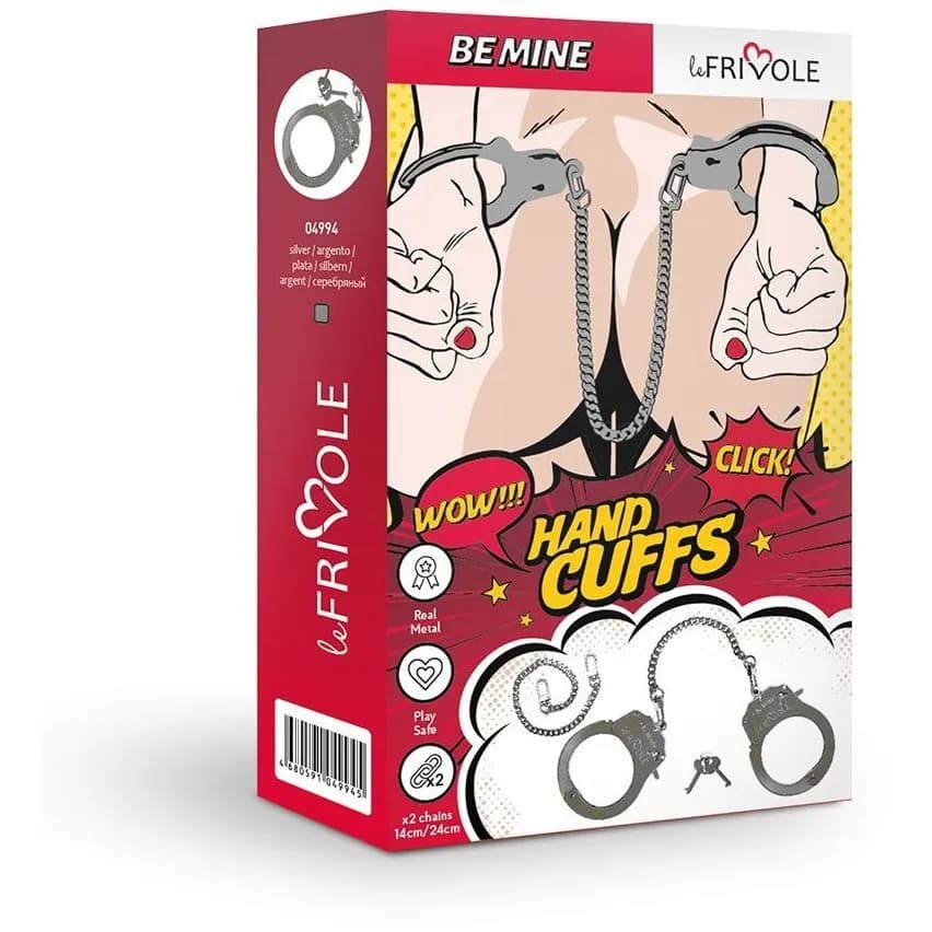 Наручники «Be Mine Le Frivole» со сменными цепями разной длины