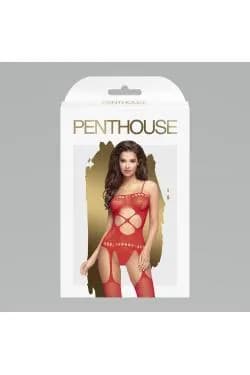Кетсьют (боди-комбенизон) Penthouse "Hot nightfall" red (S-L).