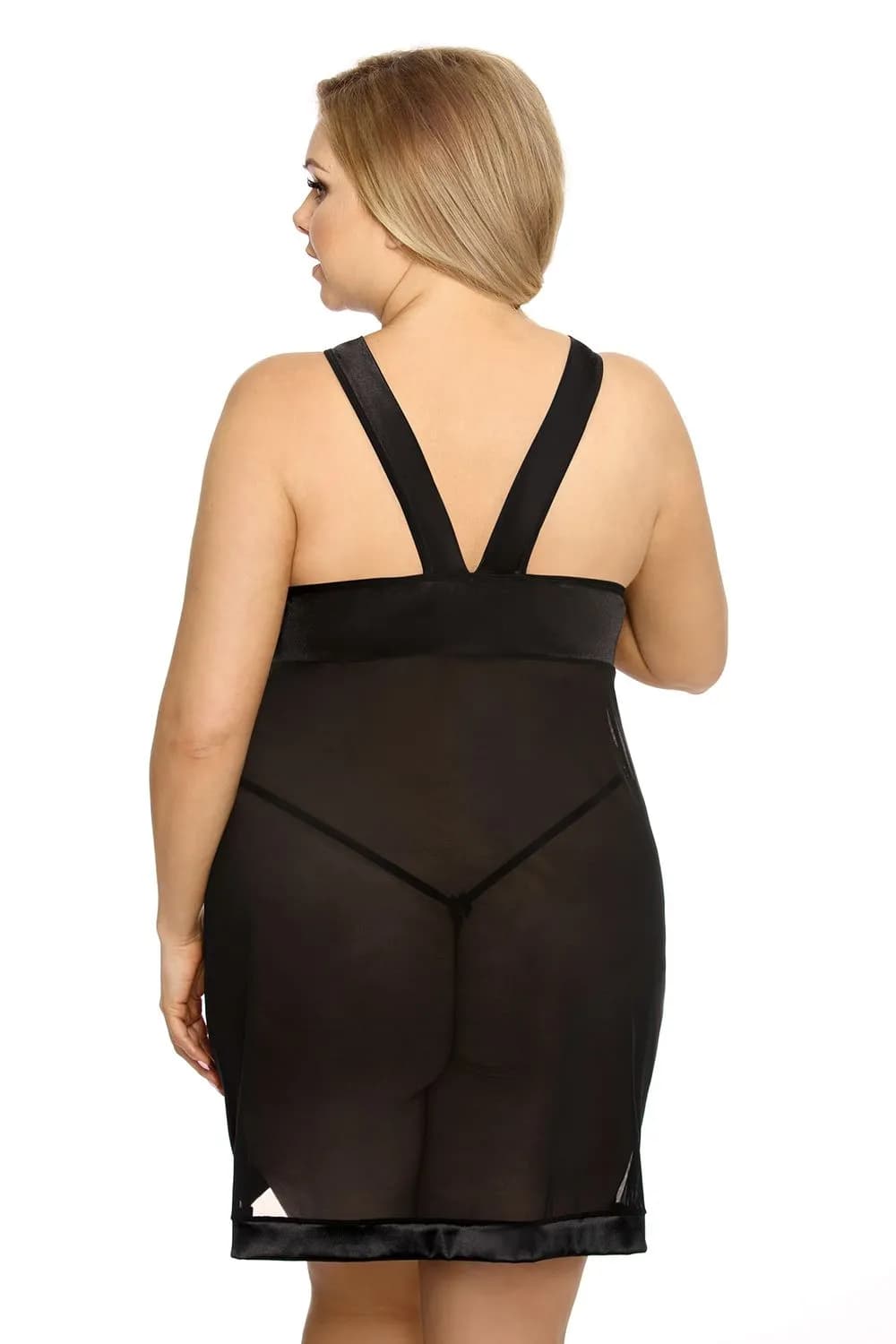 Комбинация черный Сорочка + стринги Samara 3XL\4XL