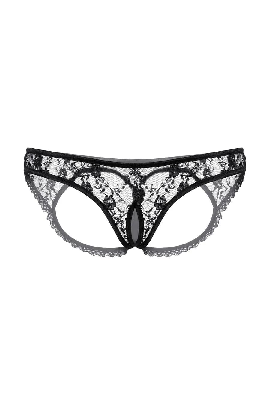 Трусики с открытыми ягодицами и вырезом SoftLine Collection, черный, M\L