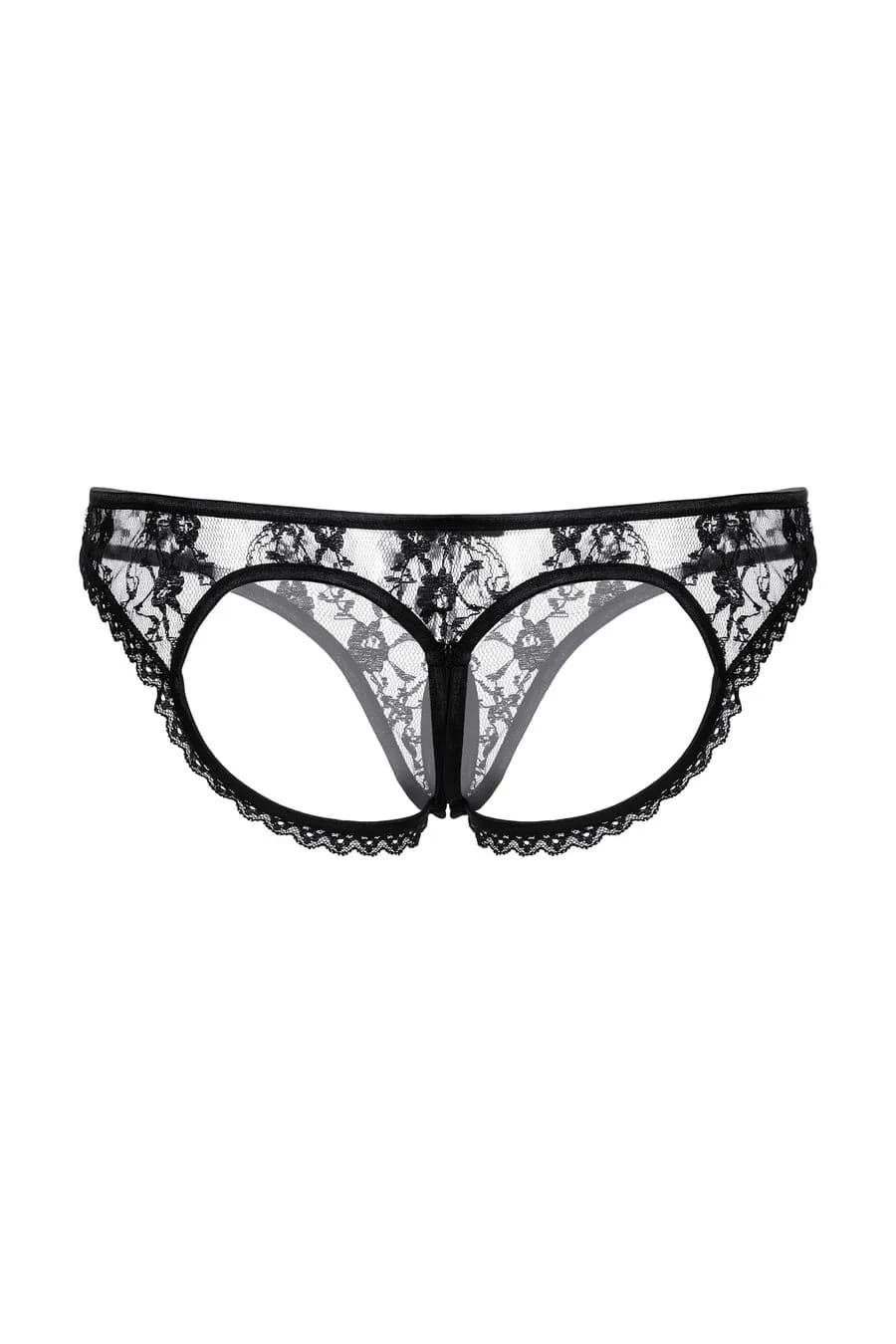 Трусики с открытыми ягодицами и вырезом SoftLine Collection, черный, M\L