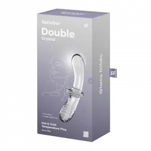 ФАЛЛОИМИТАТОР SATISFYER DOUBLE CRYSTAL TRANSPARENT Общая длина: 20 Максимальная ширина: 5,5