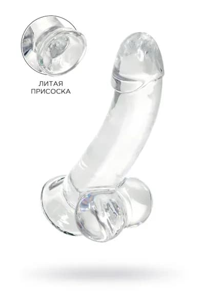 РЕАЛИСТИЧНЫЙ ФАЛЛОИМИТАТОР A-TOYS BY TOYFA CRYST, TPE, ПРОЗРАЧНЫЙ, 15 СМ