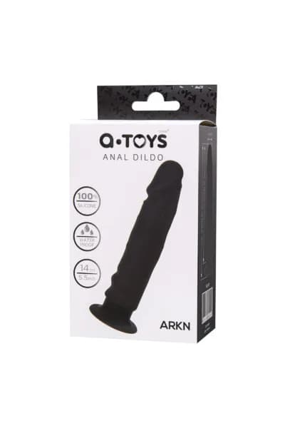 АНАЛЬНЫЙ ФАЛЛОИМИТАТОР A-TOYS ARKN, СИЛИКОН, ЧЕРНЫЙ, 14 СМ