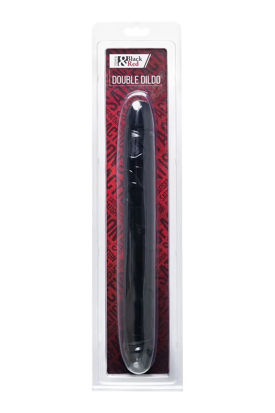 Двусторонний фаллоимитатор Black&Red by TOYFA, ПВХ, чёрный, 31 см