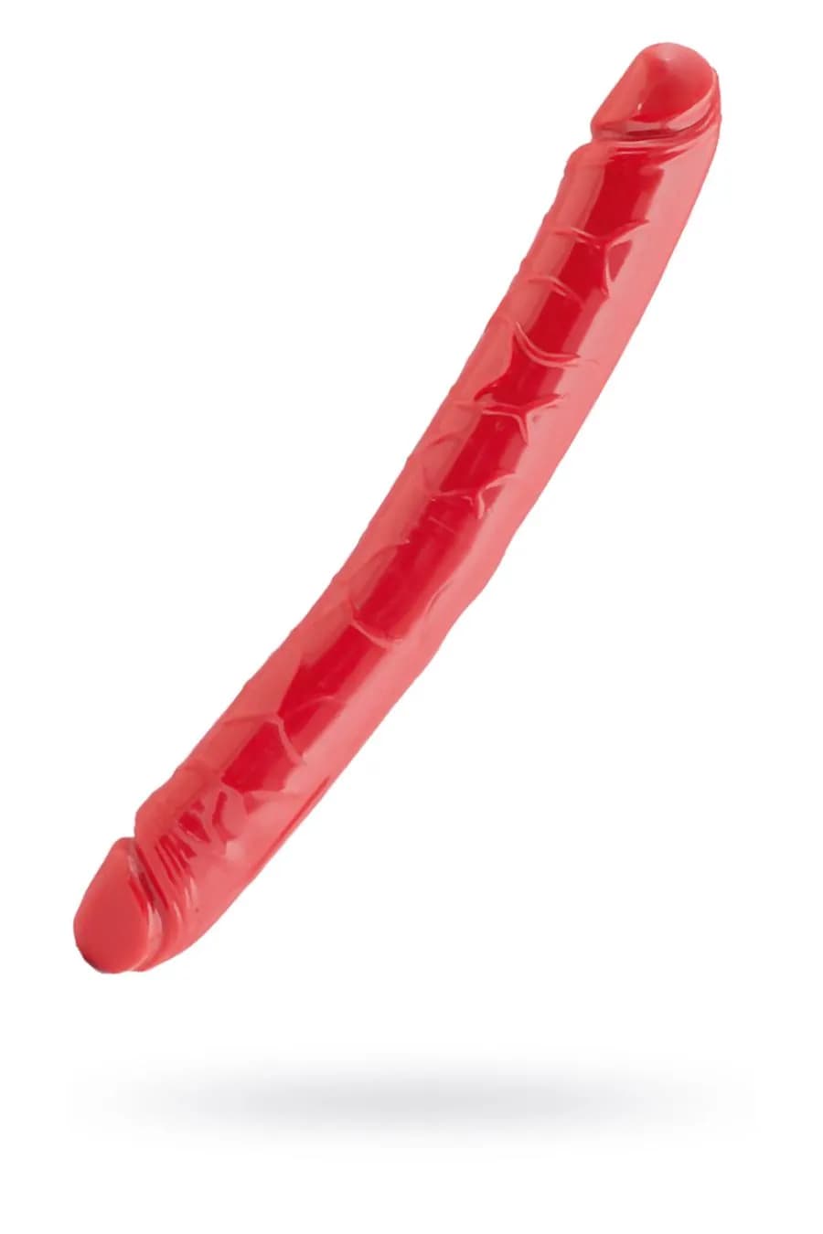 Двусторонний фаллоимитатор Black&Red by TOYFA, ПВХ, красный, 31 см