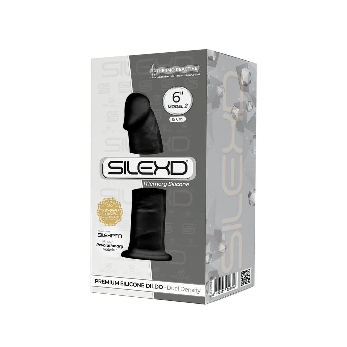 Фаллоимитатор на присоске SileXD Model 2 (6), чёрный Adrien Lastic , длина 15.40 см, диаметр 3.50 см