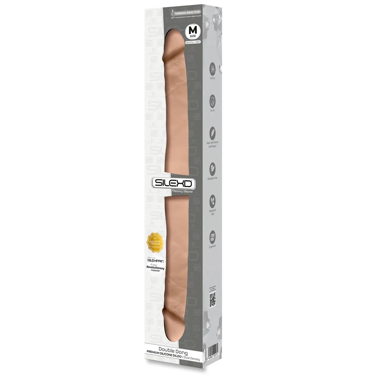 Двусторонний фаллоимитатор Model 1 Double Dong M Flesh Adrien Lastic, длина 42.50 см, диаметр 4.40 см 