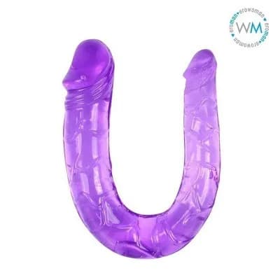 Фаллоимитатор двухголовочный TWIN HEAD/DOUBLE DONG цвет фиолетовый L 298 мм D 33x22 мм