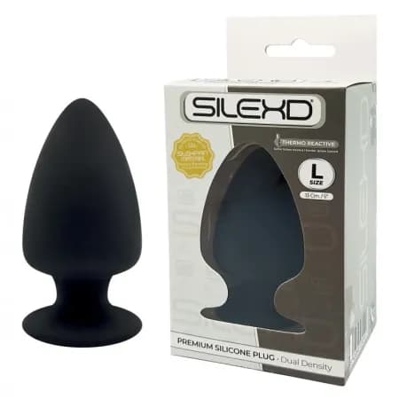 Анальная втулка SILEXD Plug Model 1, черная, L Длина 13 см Диаметр 7,2 см