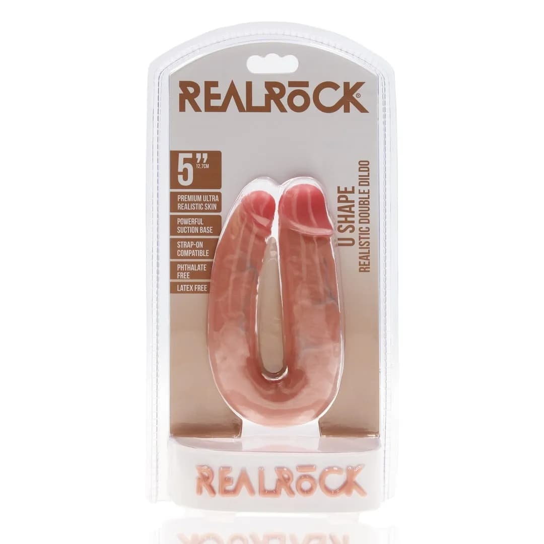Двухсторонний фалоимитатор из ПВХ U Shaped Double Dildo 5" / 12,7 cm