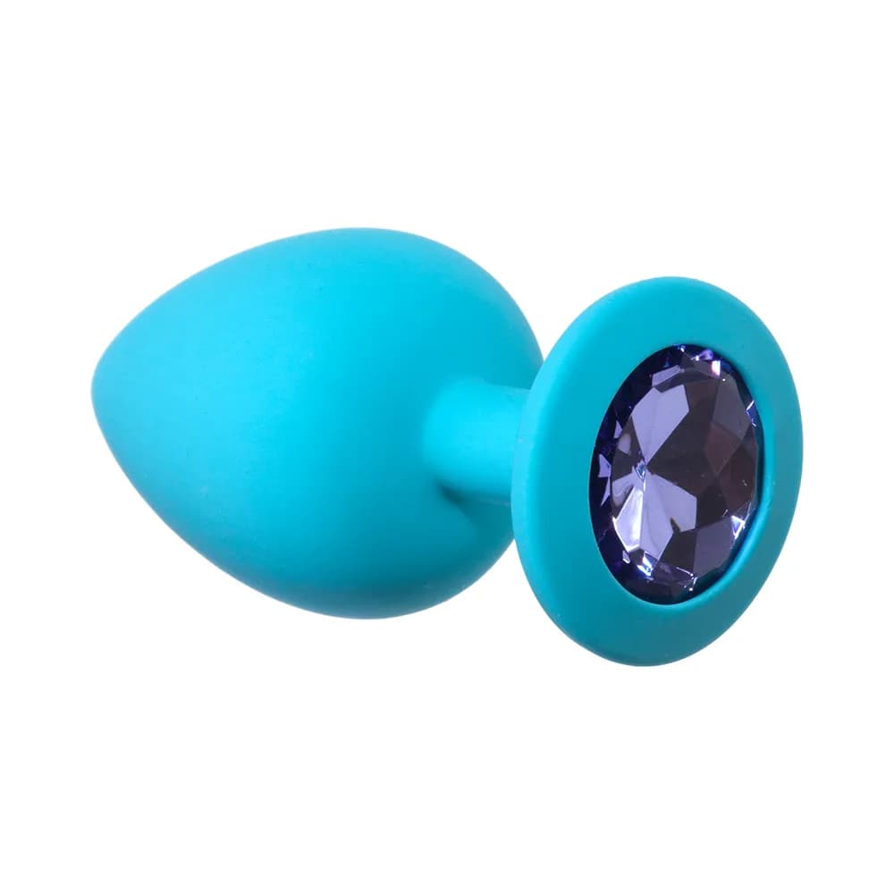 АНАЛЬНАЯ ПРОБКА EMOTIONS CUTIE LARGE TURQUOISE LIGHT PURPLE CRYSTAL 4013-04LOLA