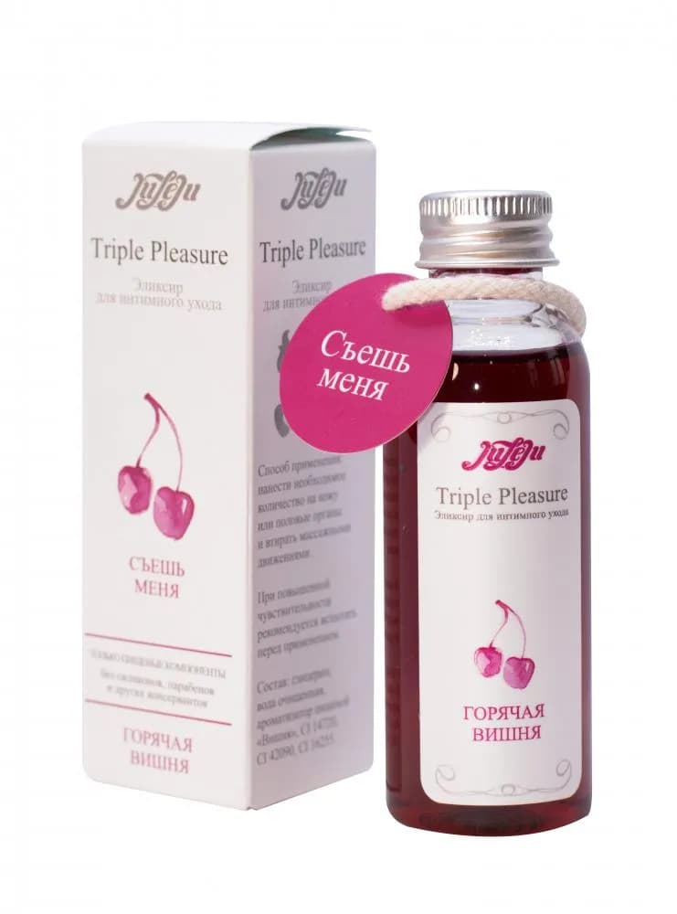 Интимный лубрикант 3в1 с согревающим эффектом "TRIPLE PLEASURE" ГОРЯЧАЯ ВИШНЯ 65 ГР