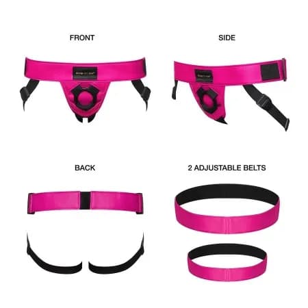 Пояс для страпона Strap-On-Me Harnais Curious, фуксия