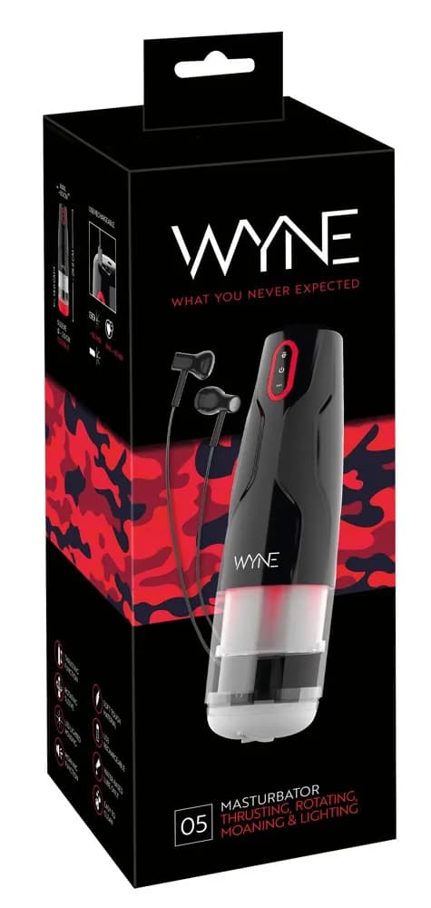 Автоматический мастурбатор с поступательными движениями WYNE 05 ORION, длина 28.80 см, диаметр 2.00 см