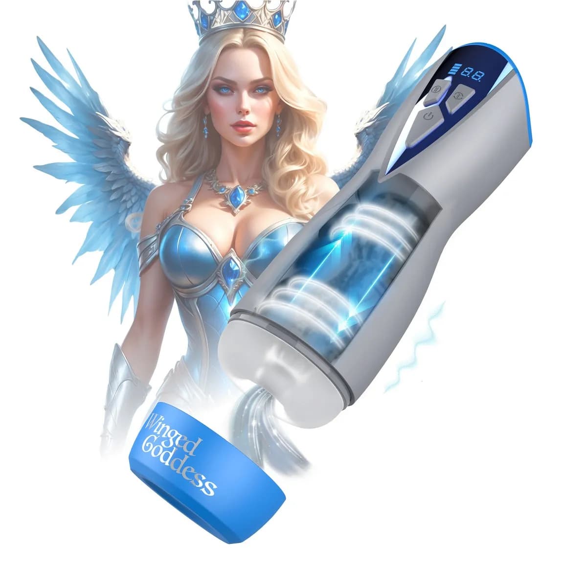 Интерактивный мастурбатор Masturs Winged Goddess Eloa. Вакуум, вибрация. Masturs, c вибрацией, длина 24.50 см, диаметр 2.20 см 