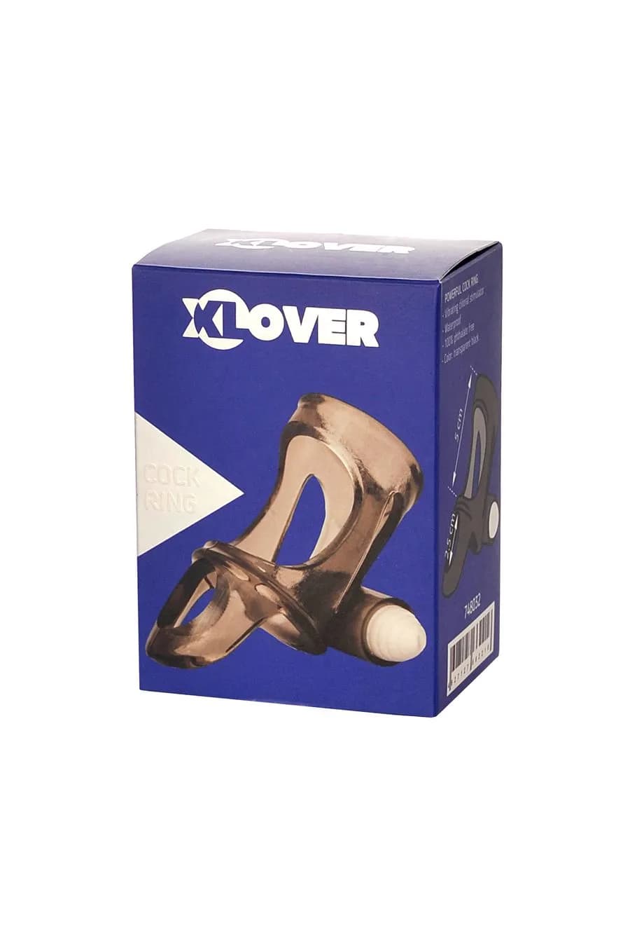 Эрекционное кольцо на пенис с вибрацией XLover by TOYFA, TPE, черный прозрачный, 7 см