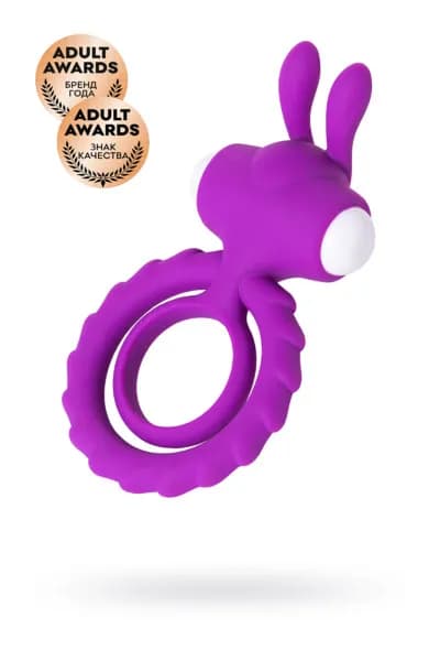 ЭРЕКЦИОННОЕ КОЛЬЦО НА ПЕНИС JOS GOOD BUNNY, СИЛИКОН, ФИОЛЕТОВЫЙ, 9 СМ