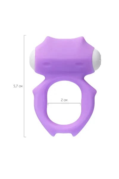 ВИБРОКОЛЬЦО НА ПЕНИС A-TOYS BY TOYFA ZORT, СИЛИКОН, ФИОЛЕТОВОЕ, Ø 2 СМ