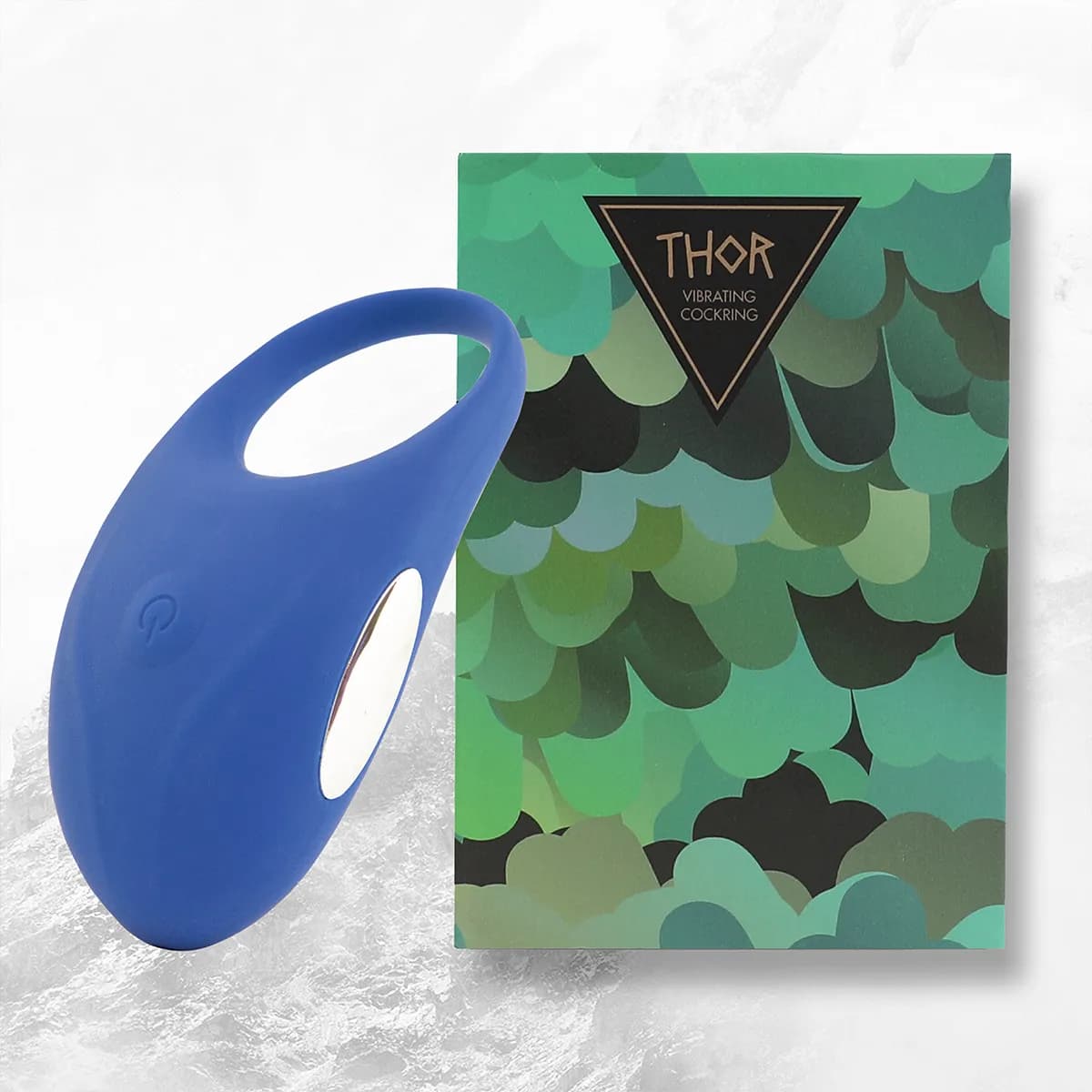 Кольцо эрекционное с вибрацией Thor Cockring Blue синее для мужчин