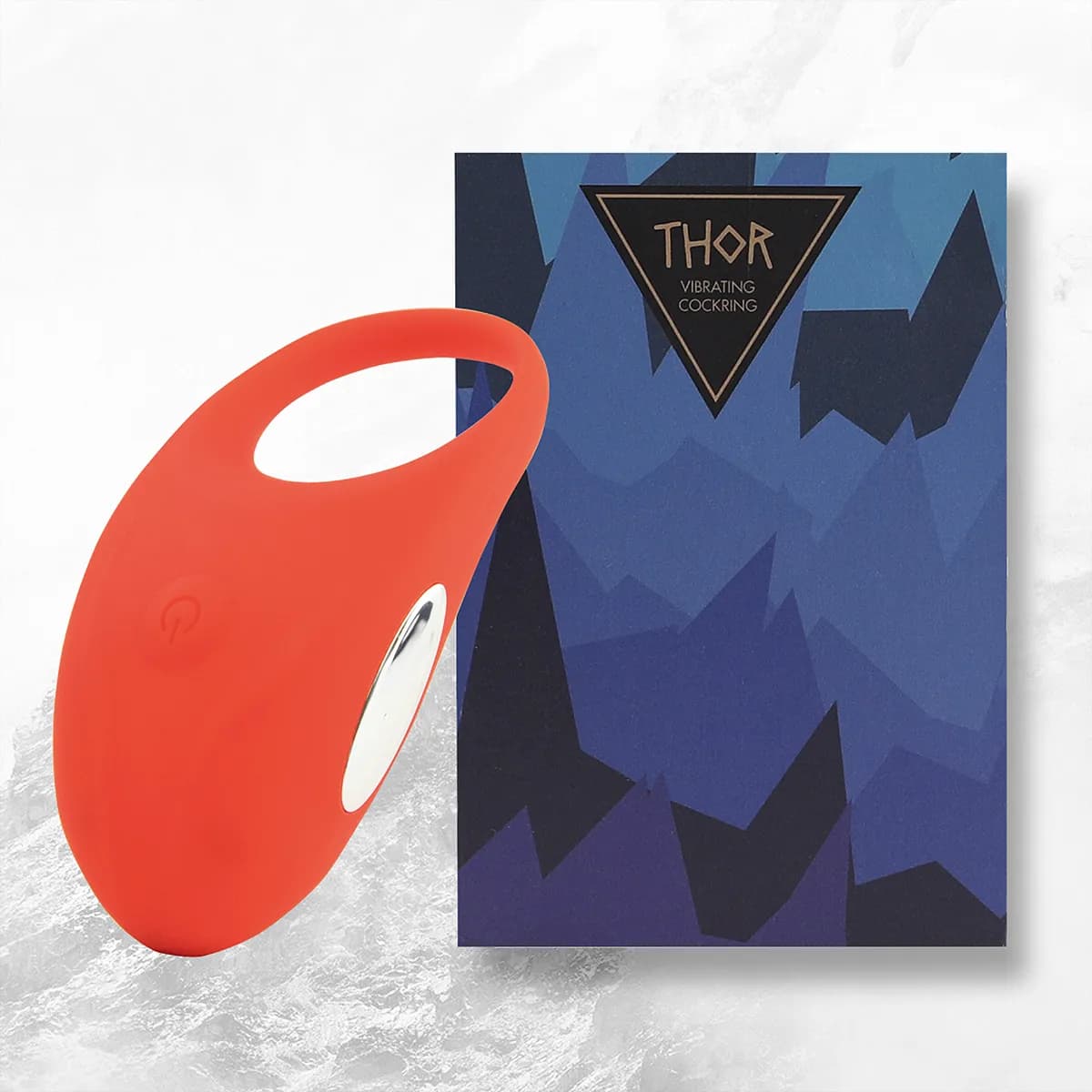 Кольцо эрекционное с вибрацией Thor Cockring Red красное для мужчин
