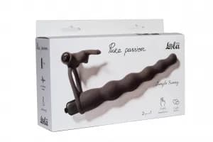 Вибронасадка для двойного проникновения Pure Passion Bunny Black 