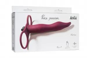 Вибронасадка для двойного проникновения Pure Passion Flirtini Wine red
