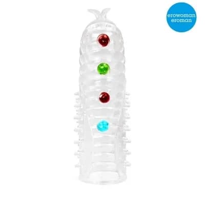  Насадка закрытая на пенис CRYSTAL SLEEVE, L 140 мм D 27 мм 