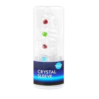  Насадка закрытая на пенис CRYSTAL SLEEVE, L 140 мм D 27 мм 