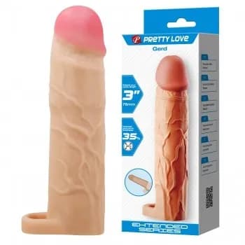 Насадка-удлинитель с подхватом мошонки Gerd Baile Pretty Love, длина 19.50 см, диаметр 4.00 см
