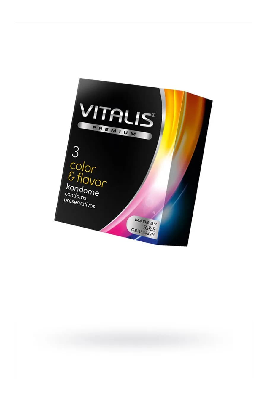 Презервативы Vitalis, premium, цветные, аромат, 18 см, 5,3 см, черный – соблазнительный шоколад, ЦЕНА - ЗА 1 ШТУКУ!!!