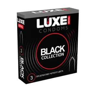 Презервативы черного цвета BLACK COLLECTION 3 штуки
