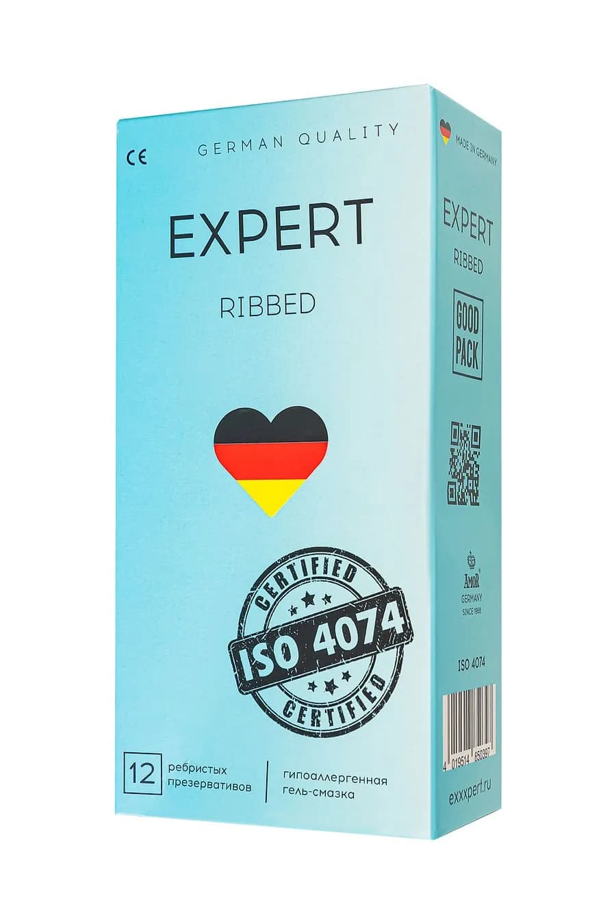 Презервативы EXPERT Ribbed, ребристые, 12шт